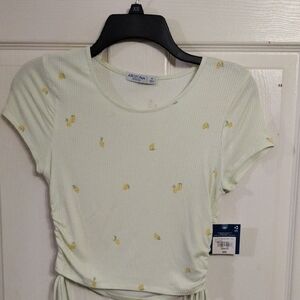 Arizona Jean Company Cream Puff Sleeve Fitted Tee
